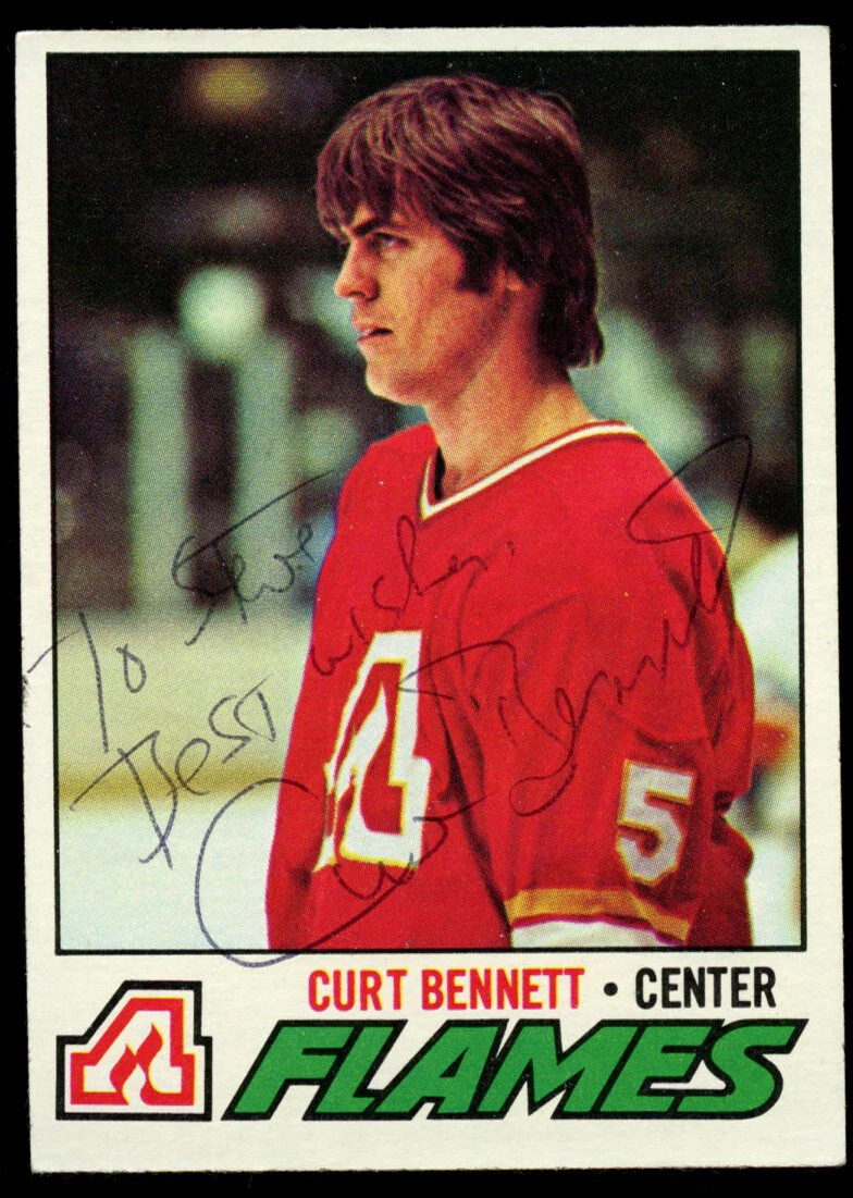 Curt Bennett #97 signed autograph auto 1977-78 Topps Hockey Trading Card