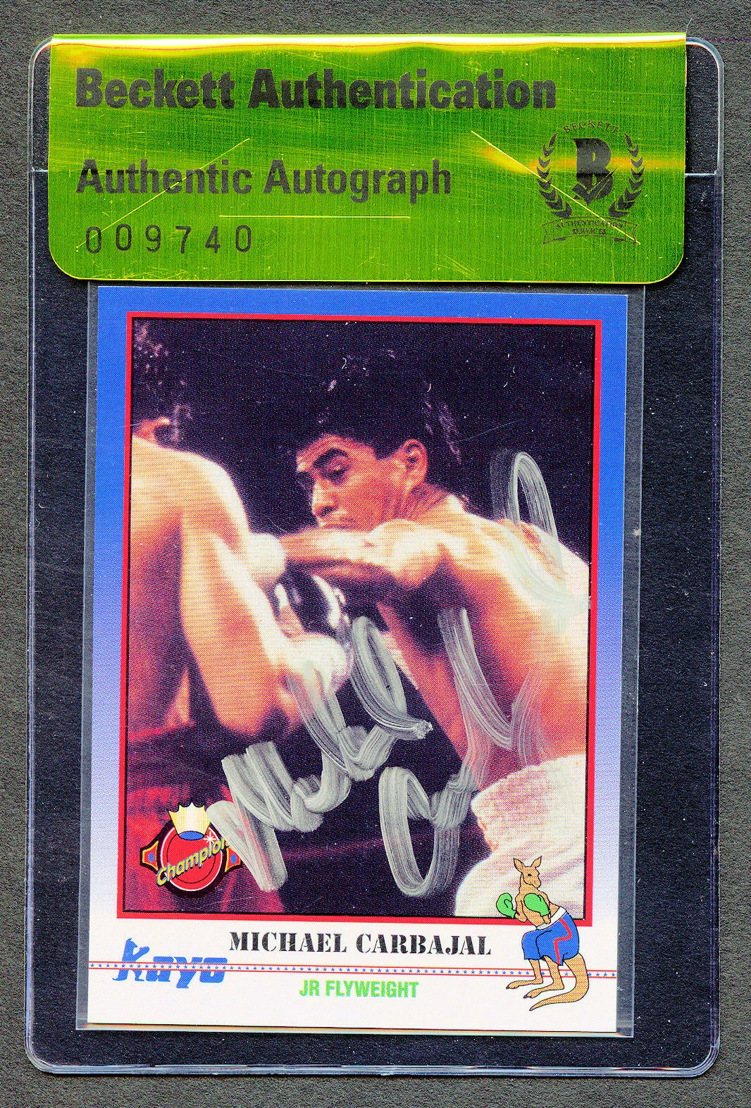 Michael Carbajal #170 signed autograph 1991 Kayo Boxing Beckett Authentic BAS