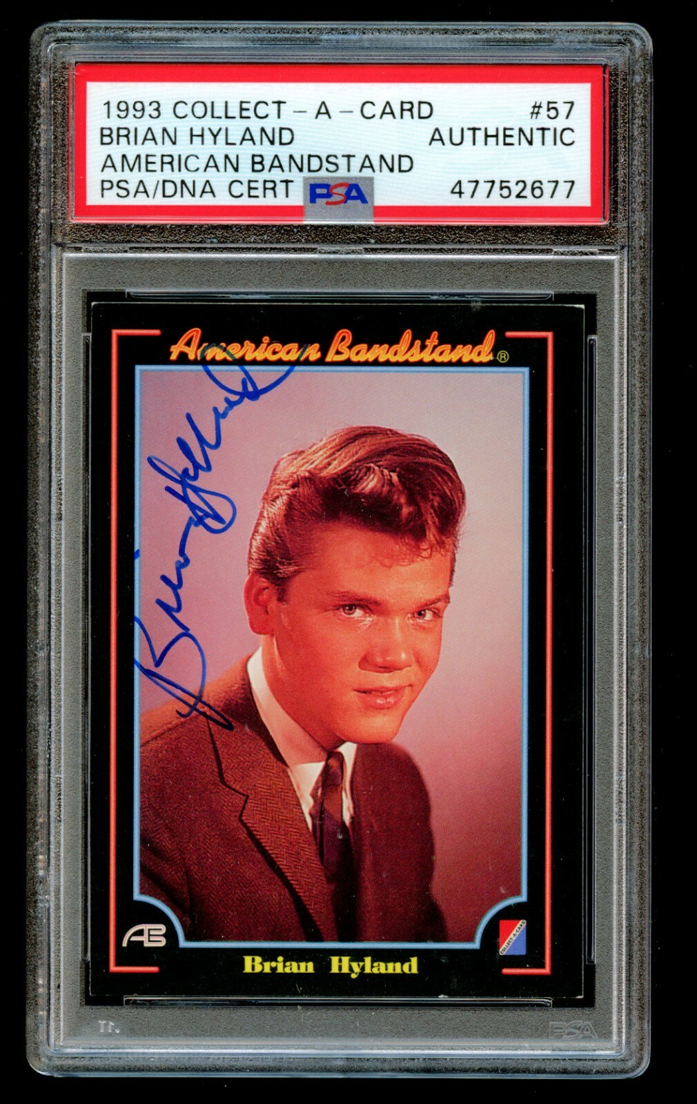 Brian Hyland #57 signed autograph auto 1993 American Bandstand Card PSA Slabbed