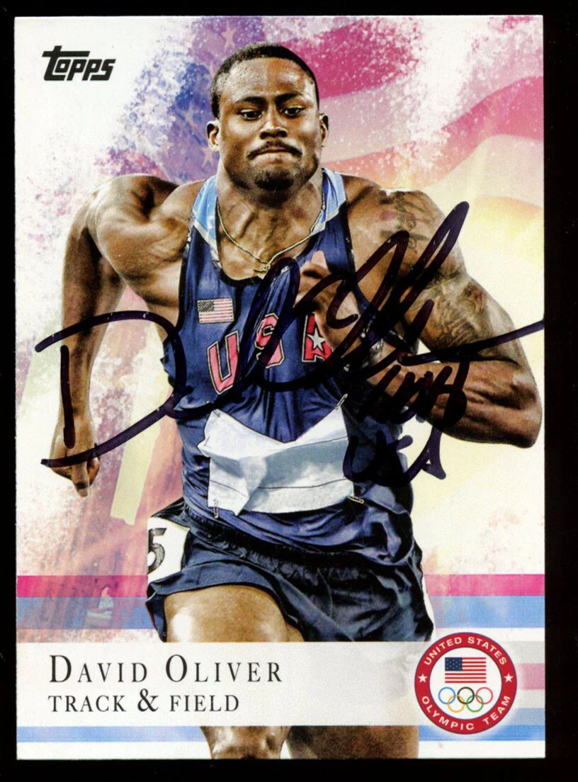 David Oliver #21 signed autograph auto 2012 Topps U.S. Olympic Team Card