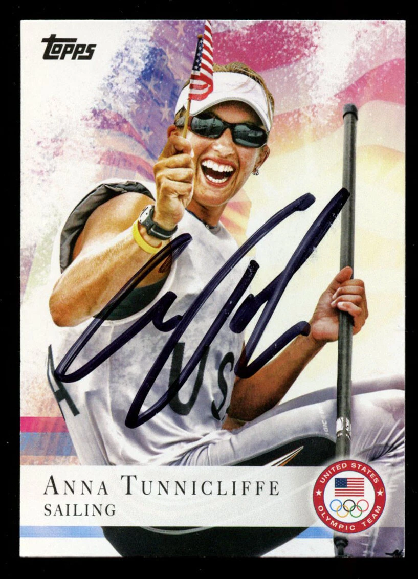 Anna Tunnicliffe #58 signed autograph auto 2012 Topps U.S. Olympic Team Card