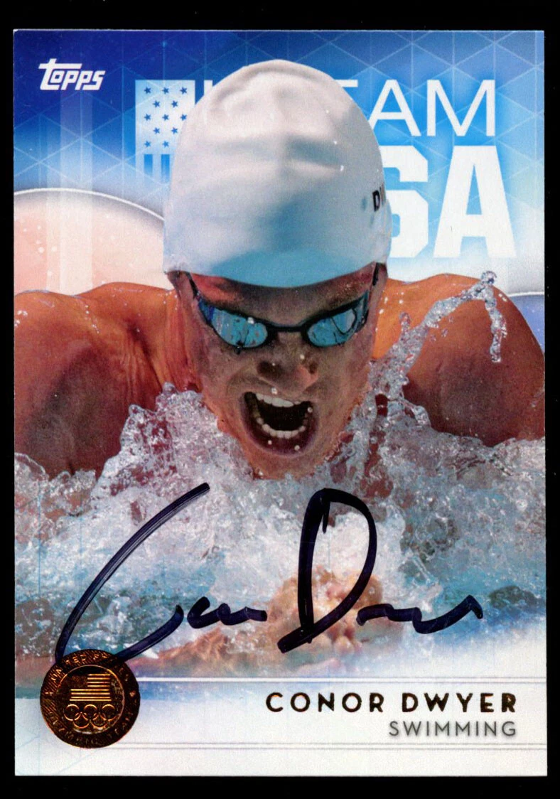 Conor Dwyer #24 signed autograph auto 2016 Topps USA Olympic Team Card