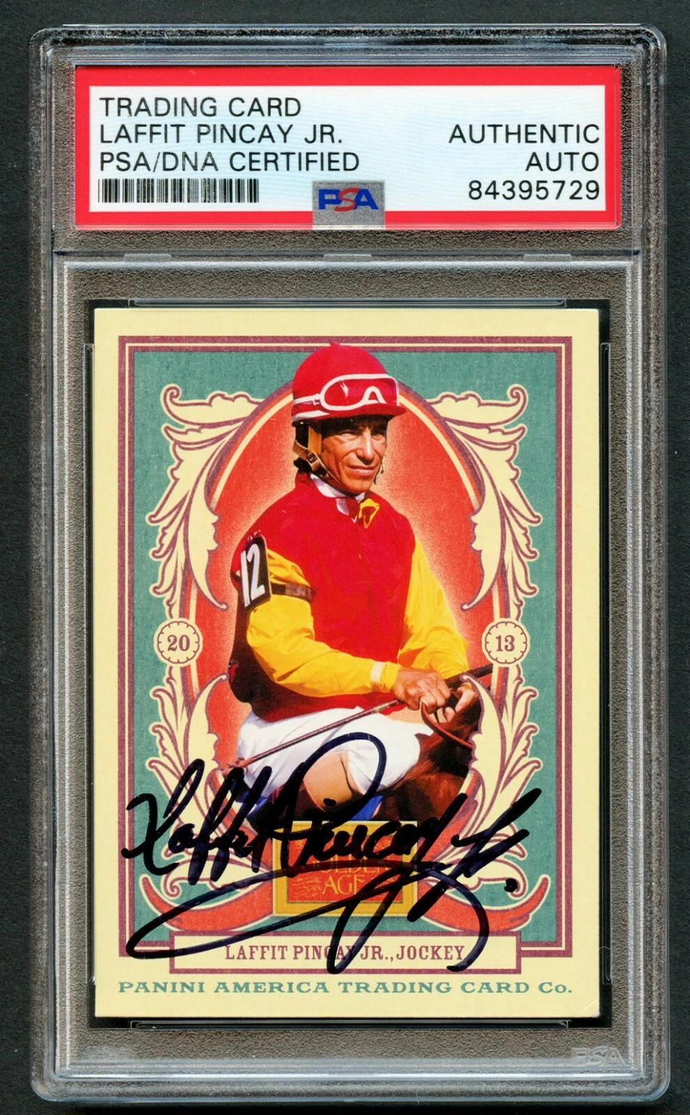 Laffit Pincay Jr. #76 signed autograph auto 2013 Panini Golden Age Card PSA Slab