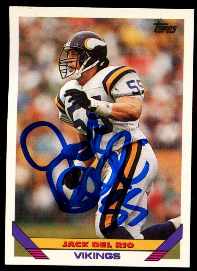 Jack Del Rio #603 signed autograph auto 1993 Topps Football Trading Card