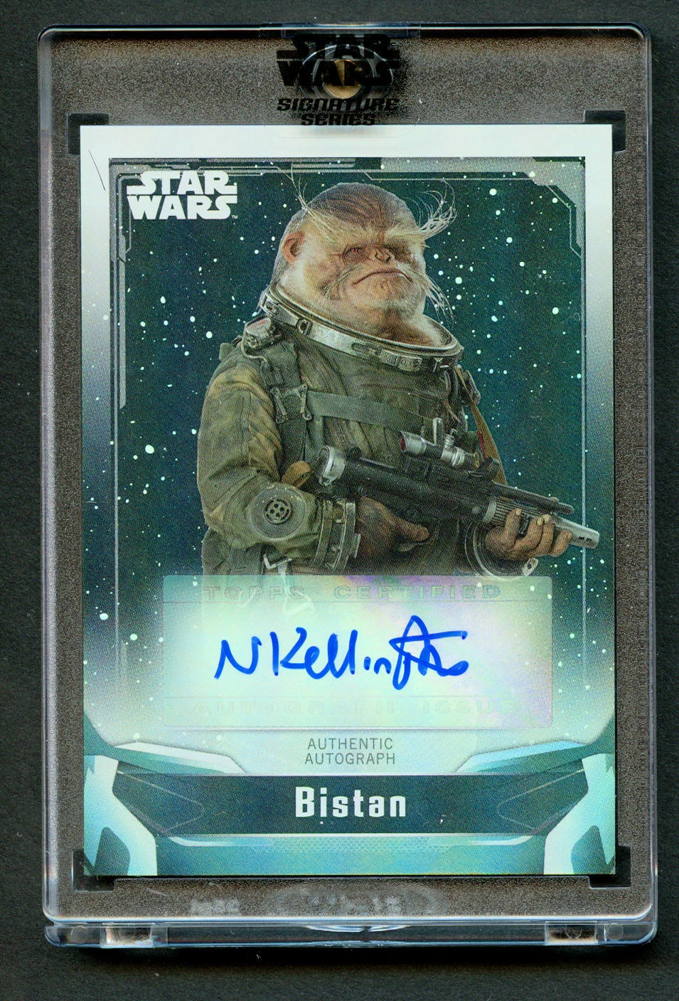 NICK KELLINGTON AS BISTAN A-NK AUTOGRAPH 2021 TOPPS STAR WARS SIGNATURE SERIES COLLECTIBLE MEMORABILIA