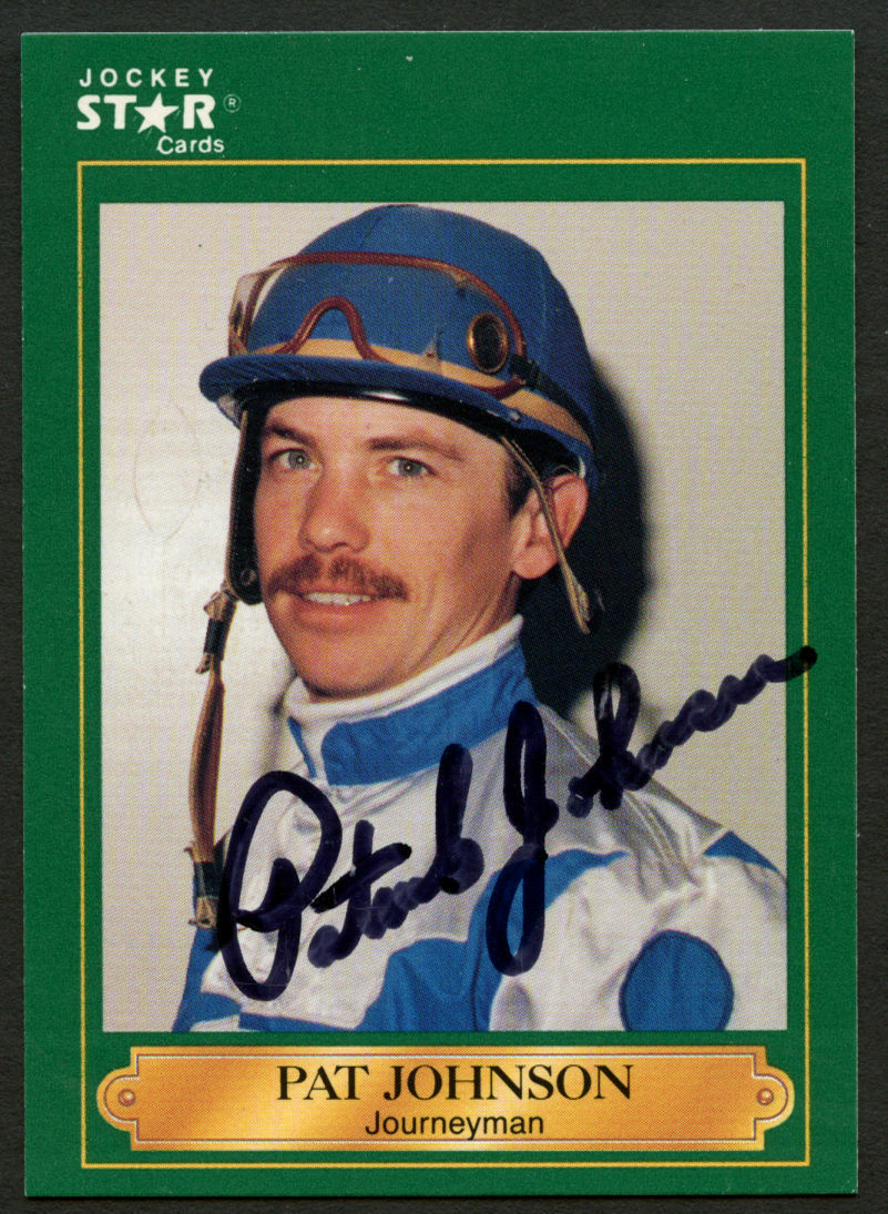 Pat Johnson #110 signed autograph auto 1991 Horse Jockey Star Trading Card