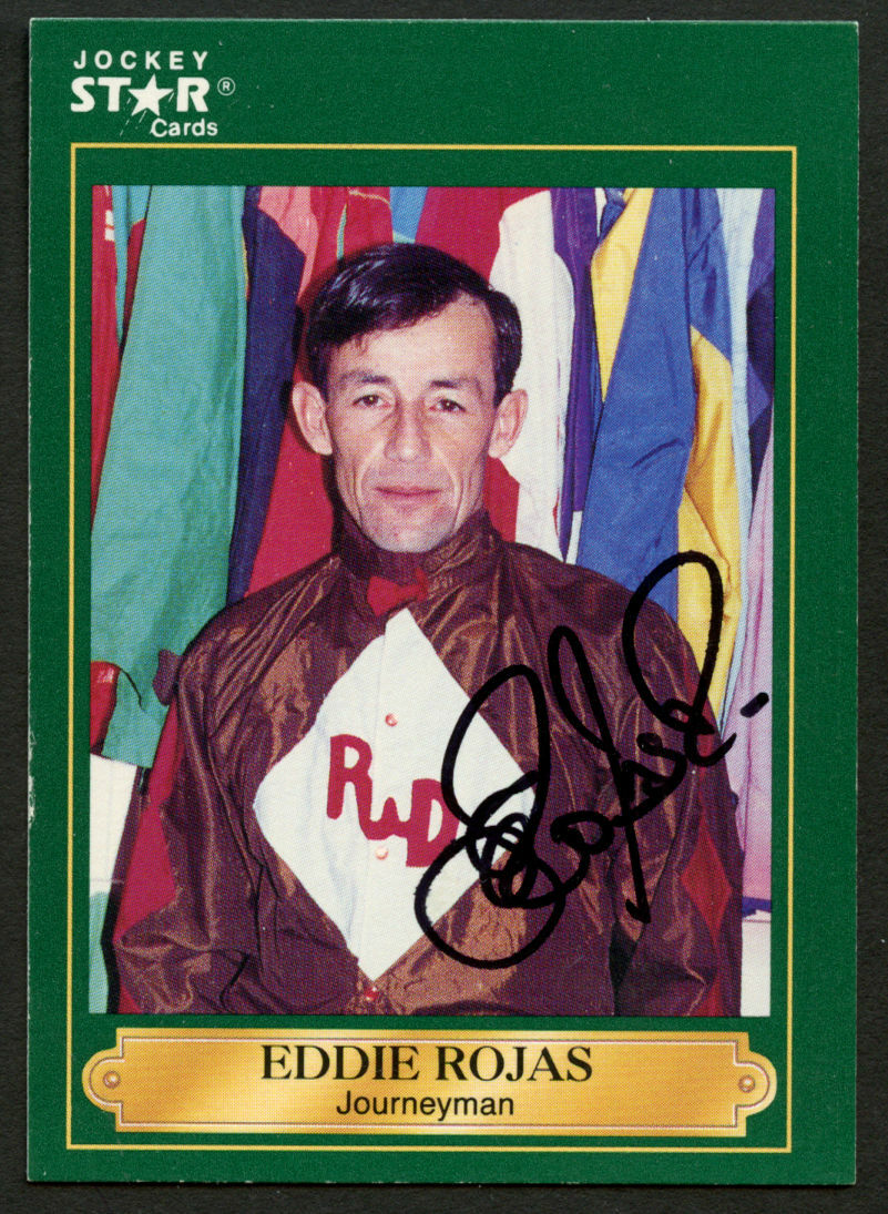 Eddie Rojas #169 signed autograph auto 1991 Horse Jockey Star Trading Card