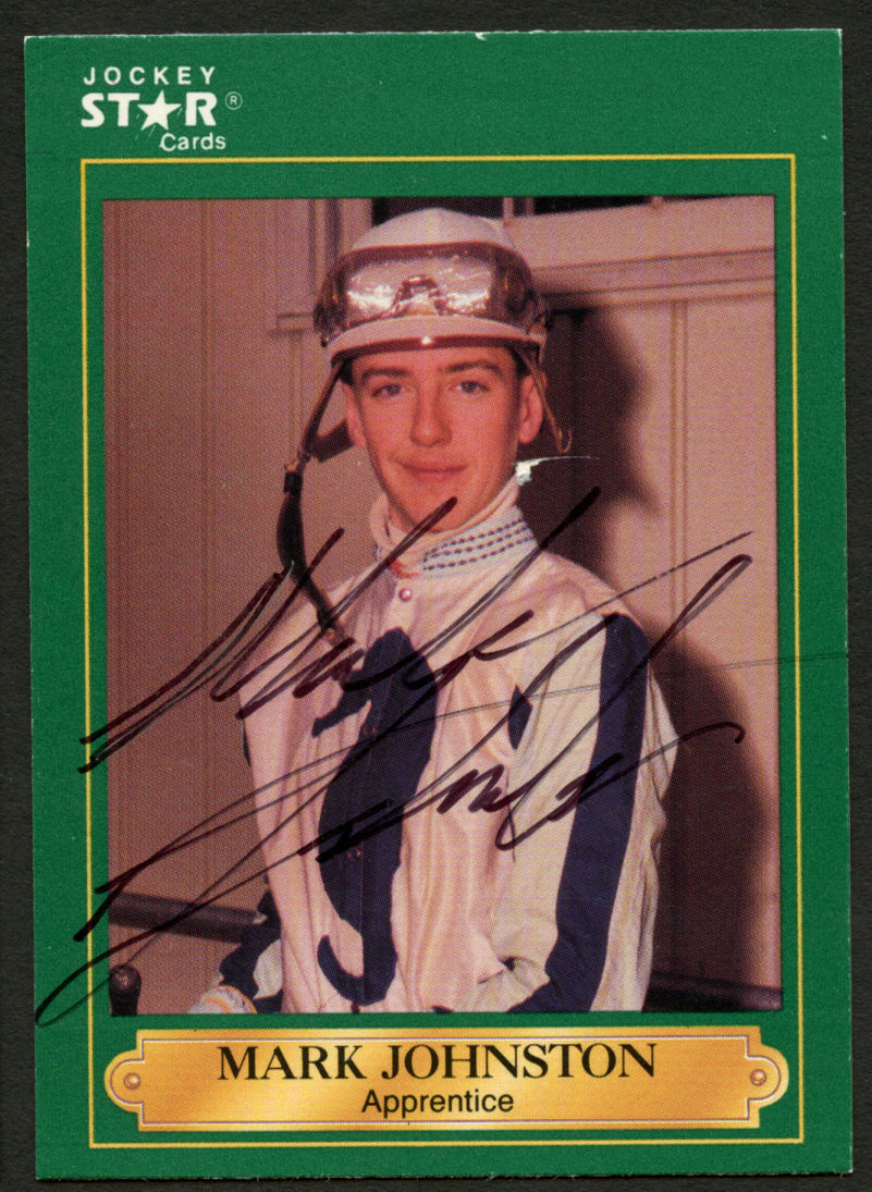 Mark Johnston #111 signed autograph auto 1991 Horse Jockey Star Trading Card