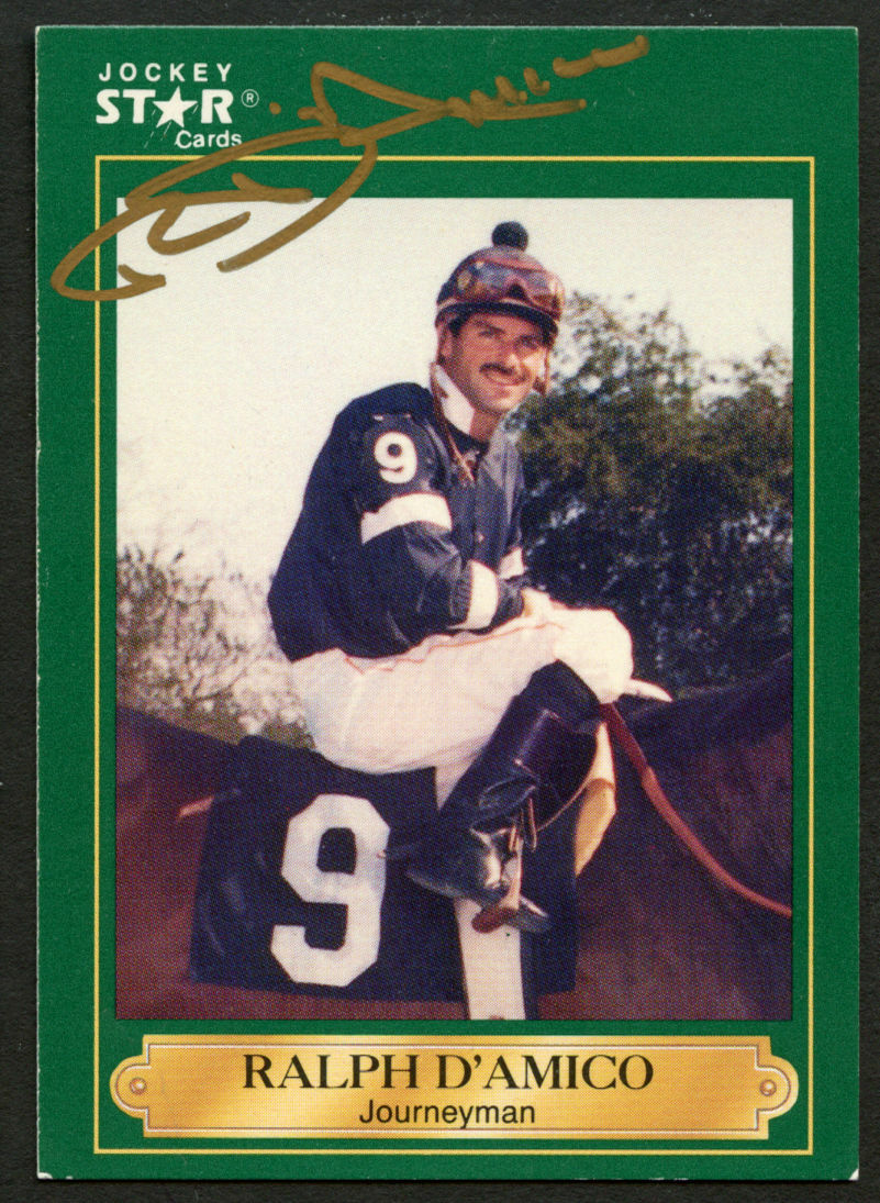 Ralph D'Amico #67 signed autograph auto 1991 Horse Jockey Star Trading Card