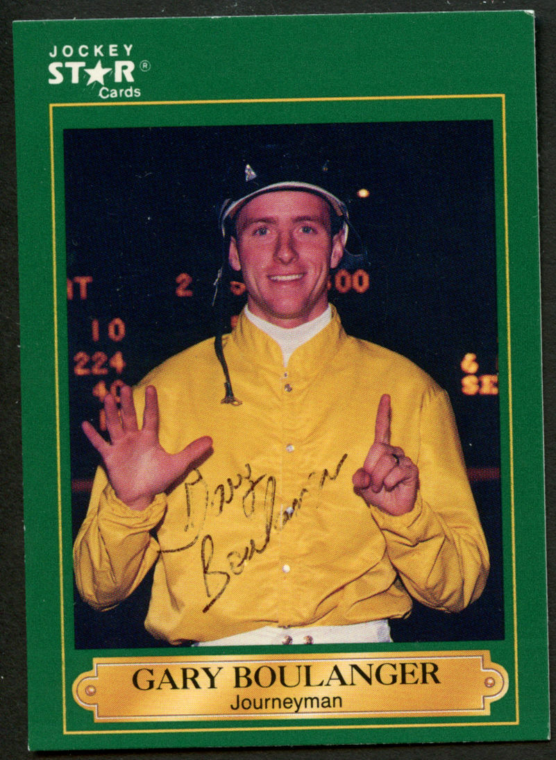 Gary Boulanger #46 signed autograph auto 1991 Horse Jockey Star Trading Card