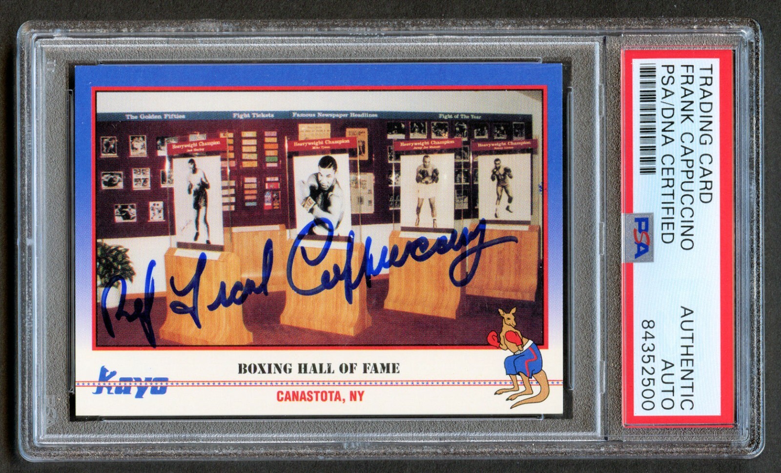 Frank Cappuccino #204 signed autograph auto 1991 Kayo Boxing Card PSA Slabbed