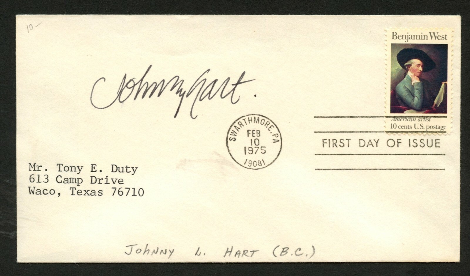 John L. Hart d.2007 signed autograph auto FDC cover American Cartoonist PC156