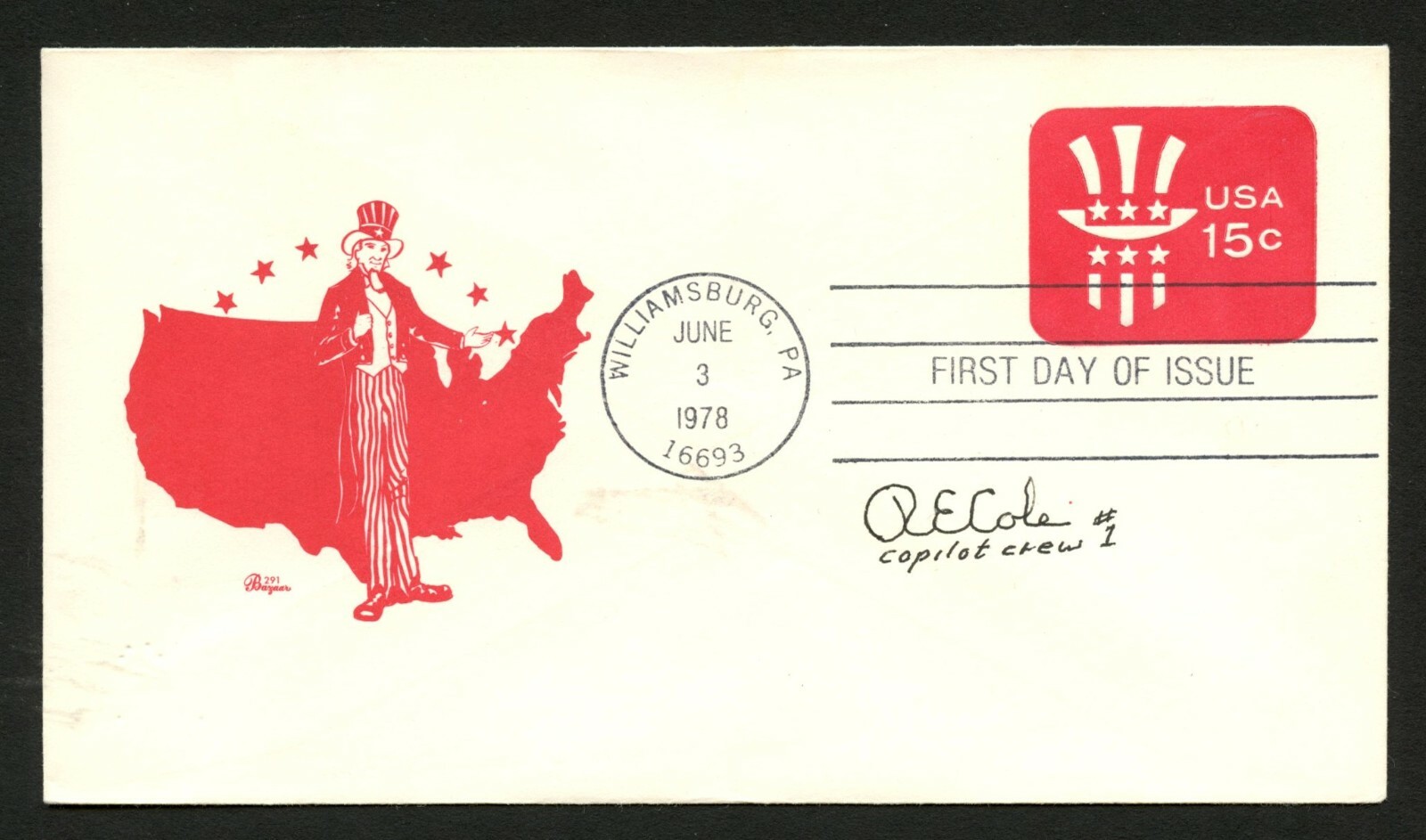 Richard E. Cole d.2019 signed autograph auto FDC cover Doolittle Rider PC095