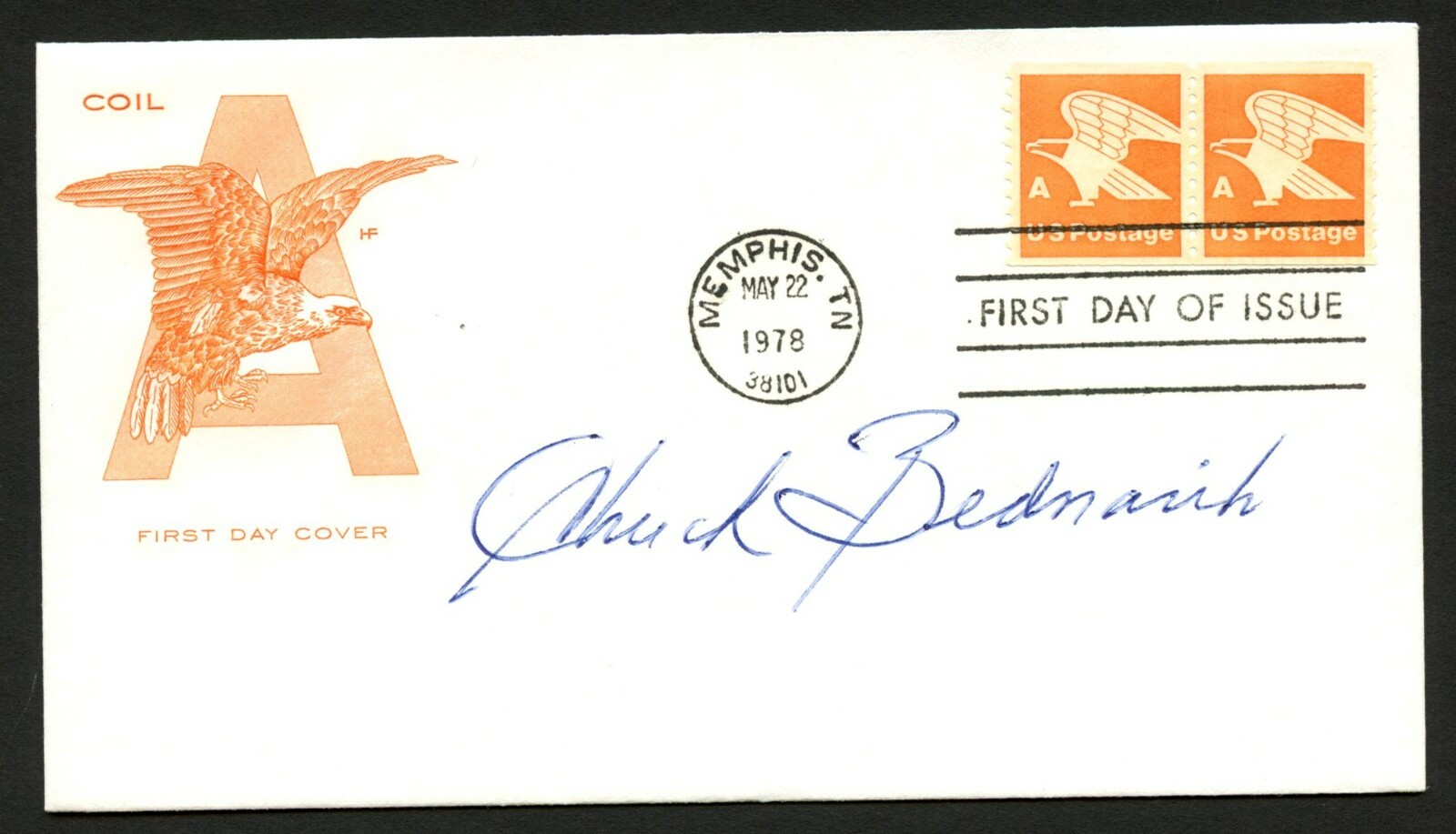 Chuck Bednarick d.2015 signed autograph auto FDC cover USA Football Player PC059