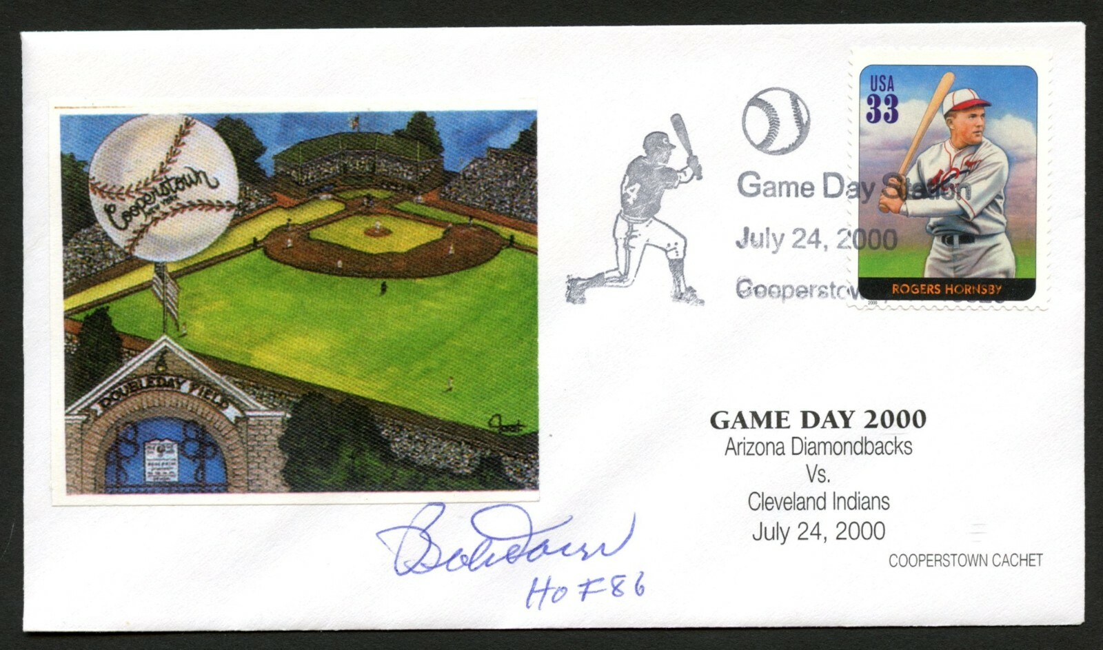 Bobby Doerr d.2017 signed autograph auto postal cover Baseball Player PC109