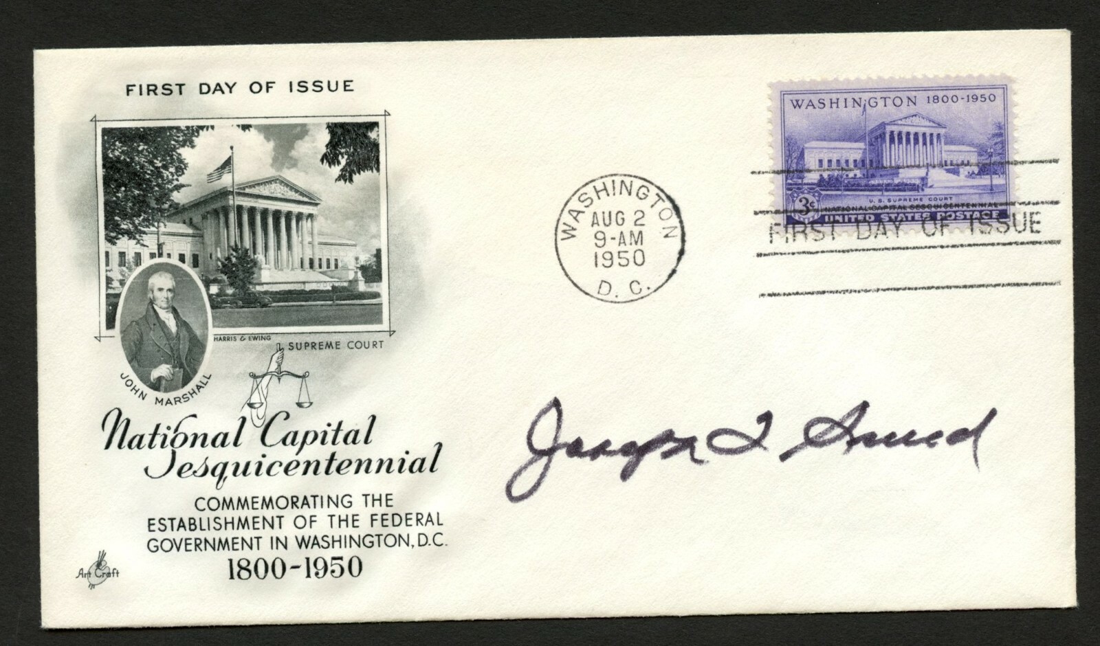Joseph Sneed d.2008 signed autograph FDC cover US Deputy Attorney PC014