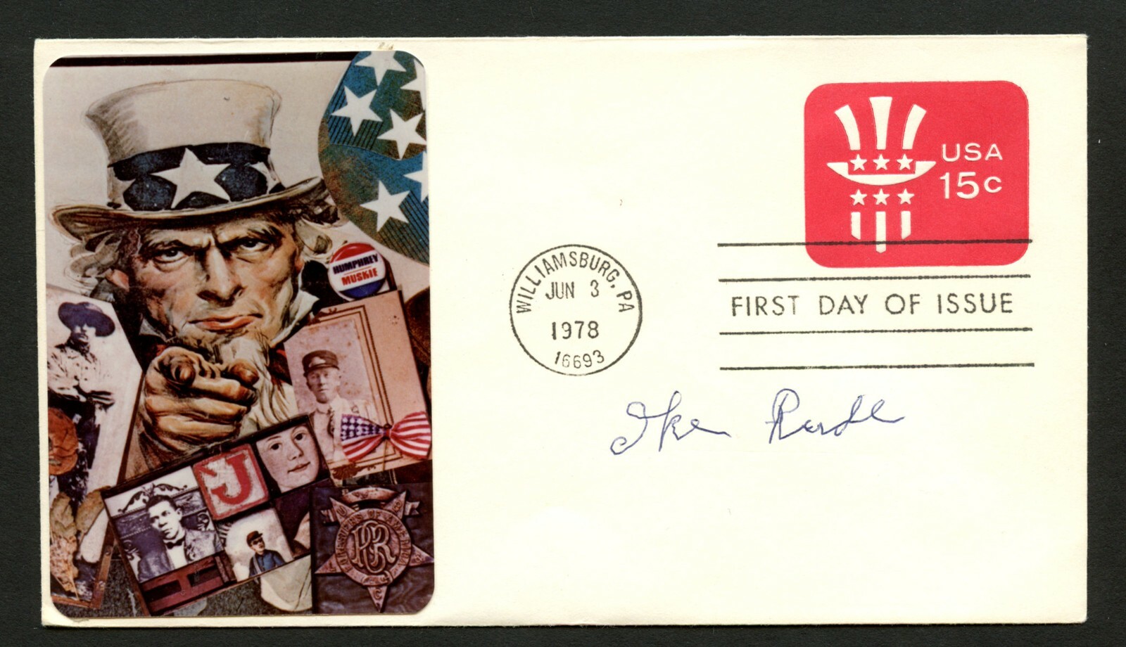 Ike Rude d.1985 signed autograph auto FDC cover Roping Horse Trainer PC276
