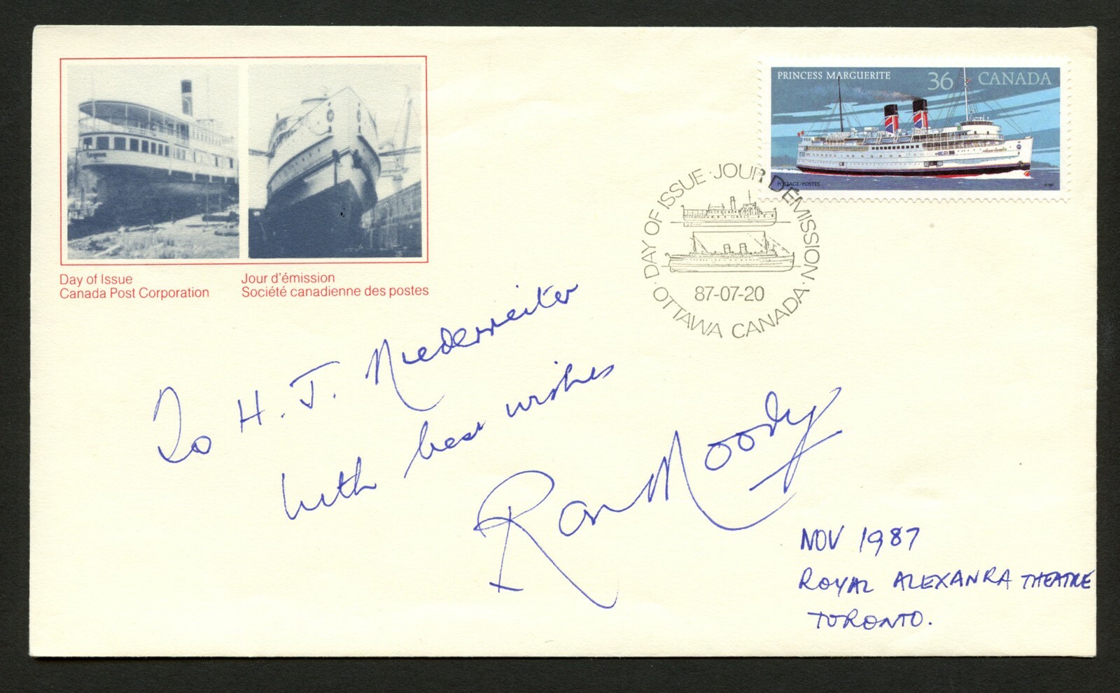 Ron Moody d2015 signed autograph Postal cover English Actor Fagin inOliver PC206