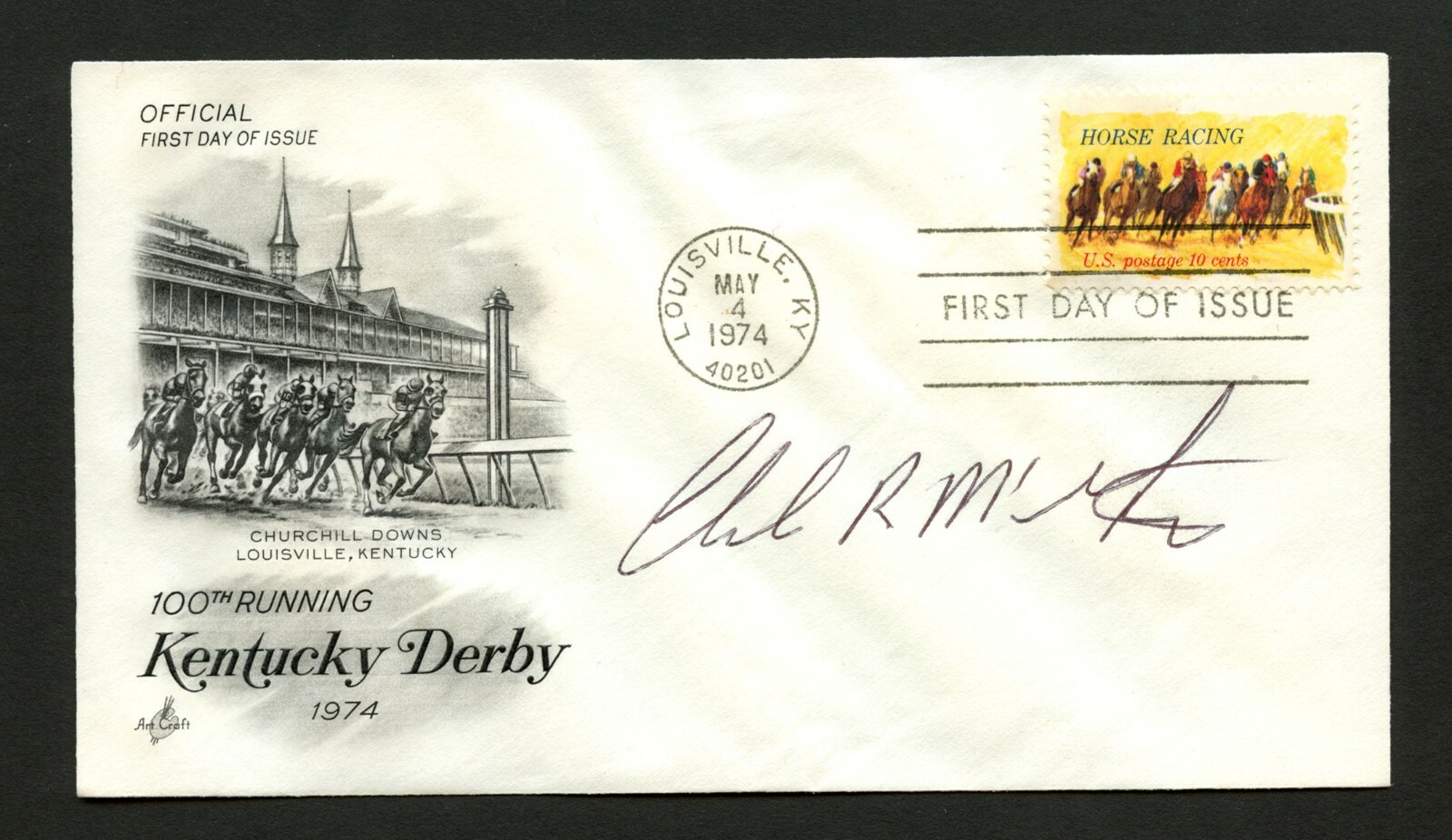 Snug McGaugley signed autograph auto FDC cover American horse trainer PC199