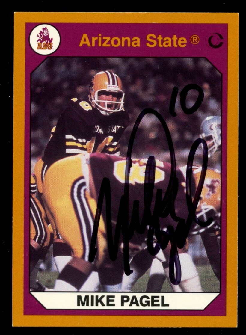 Mike Pagel #47 signed autograph 1990 Arizona State Collegiate Collection Card