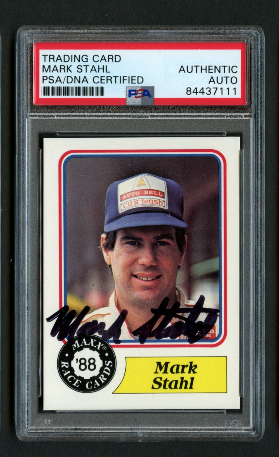 Mark Stahl #71 signed autograph auto 1988 MAXX Charlotte Racing Card PSA Slab