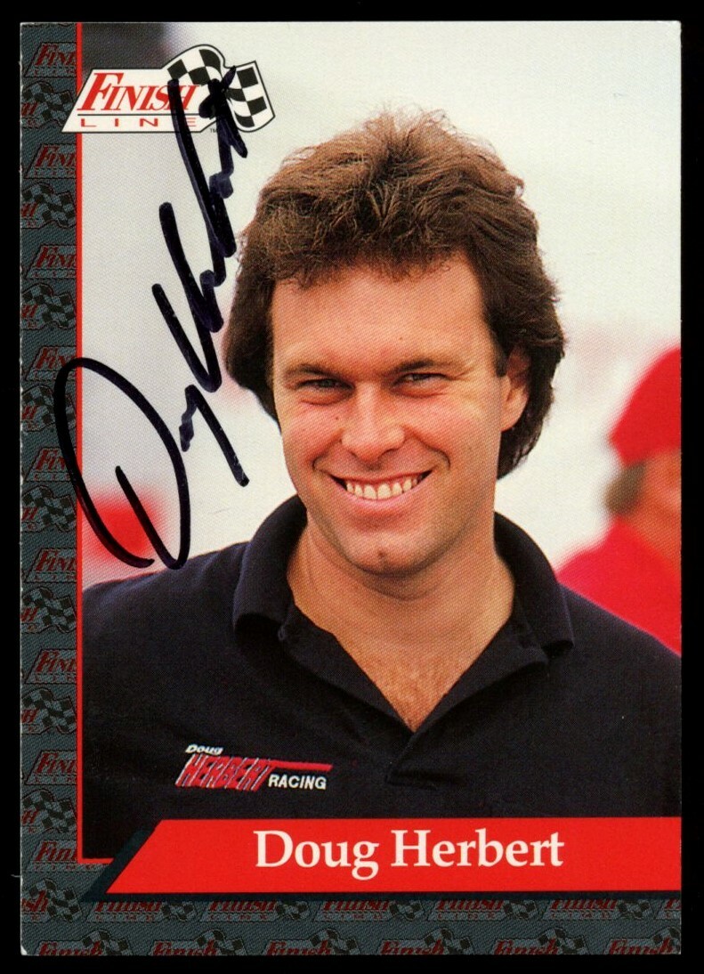 Doug Herbert #21 signed autograph auto 1993 Finish Line NHRA Trading Card