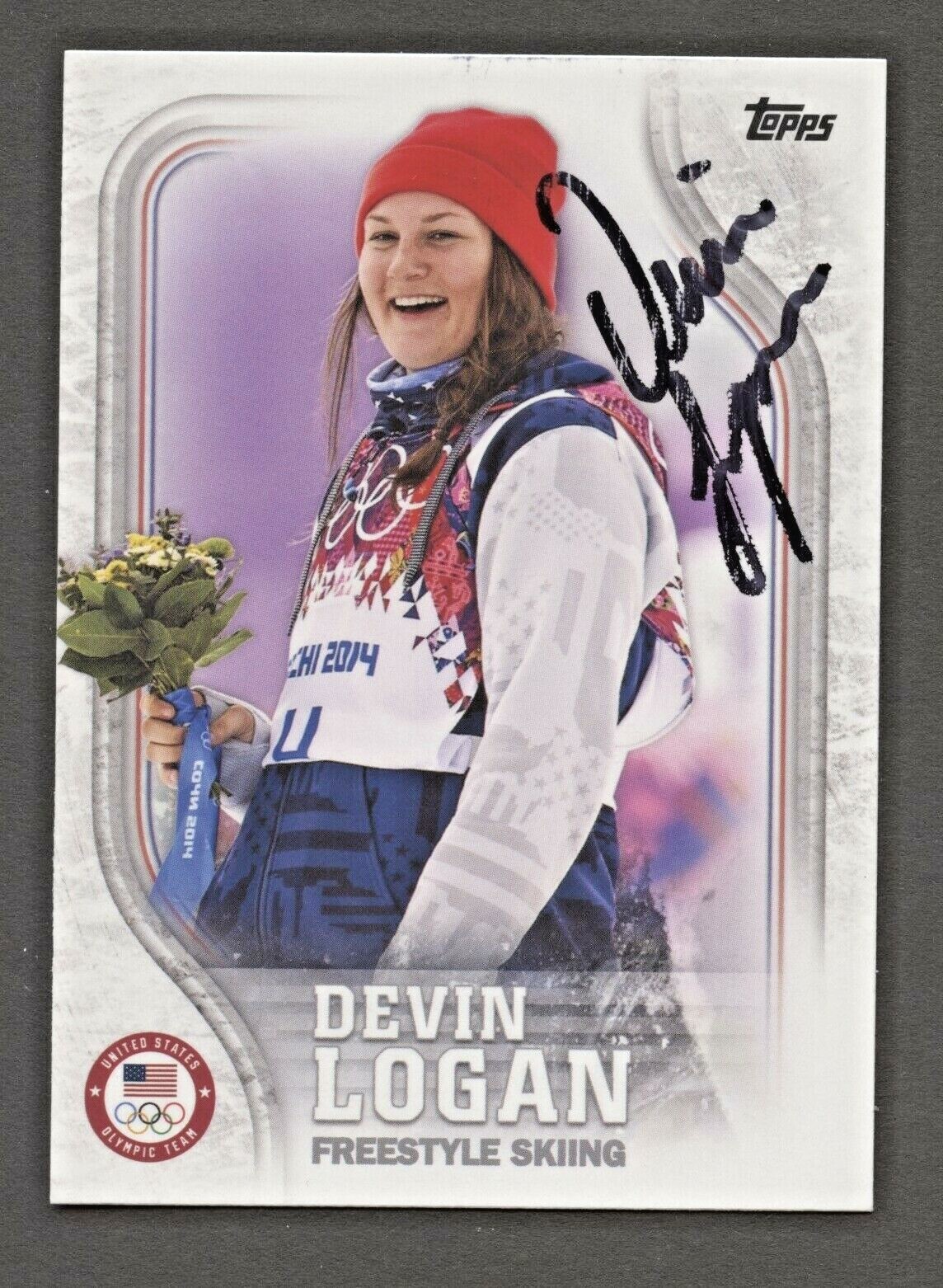 Davin Logan #US-19 signed autograph auto 2018 Topps U.S. Winter Olympic Card