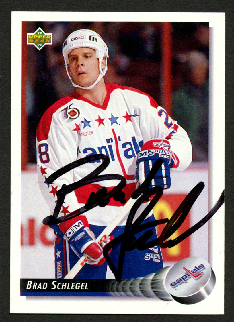 Brad Schlegel #101 signed autograph auto 1992-93 Upper Deck Hockey Card