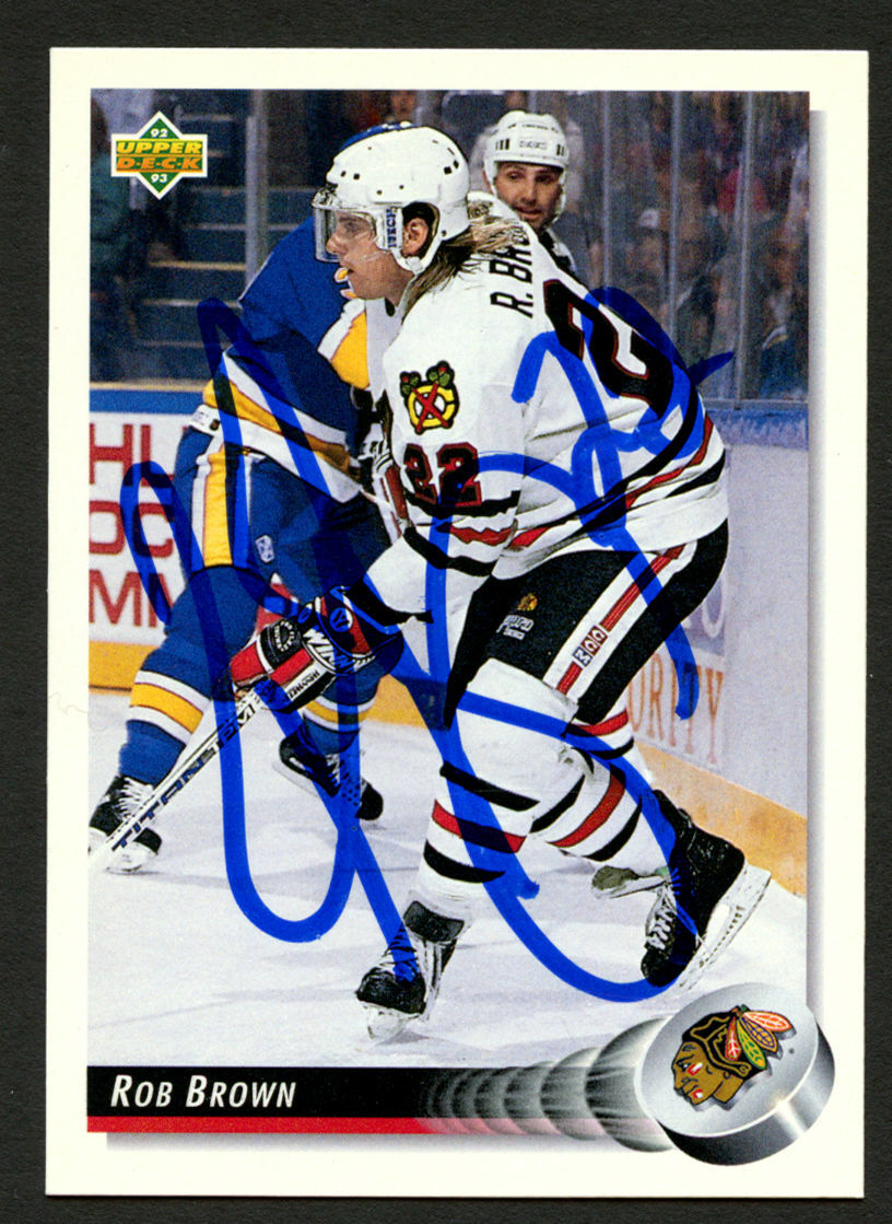Rob Brown #387 signed autograph auto 1992-93 Upper Deck Hockey Card