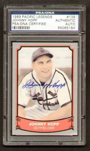 Johnny Hopp signed autograph 1989 Pacific Legends PSA
