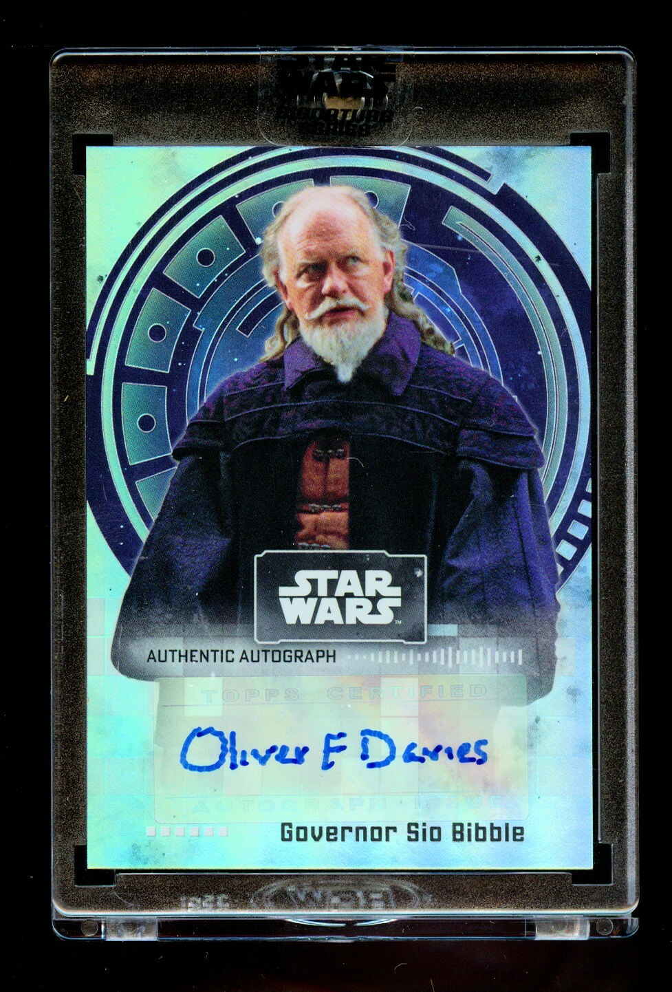 OLIVER FORD DAVIES AS SIO BIBBLE A-OB AUTO 2022 TOPPS STAR WARS SIGNATURE SERIES COLLECTIBLE MEMORABILIA