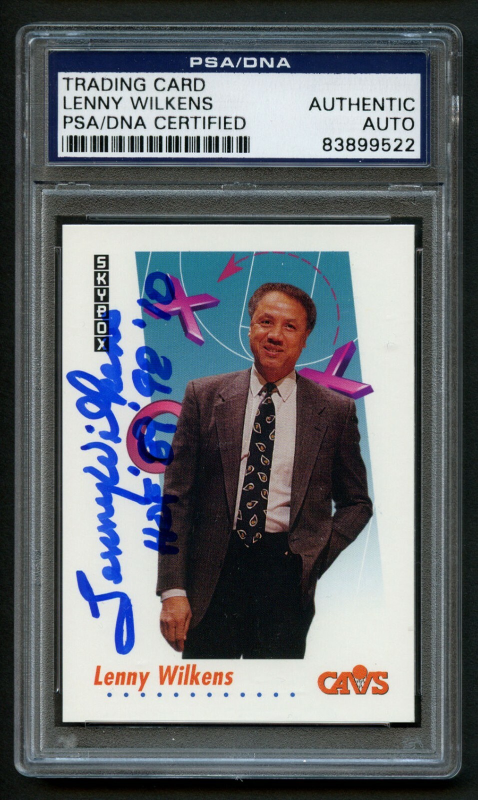 Lenny Wilken signed autograph auto 1992 Sky Box Basketball Coach PSA Slabbed
