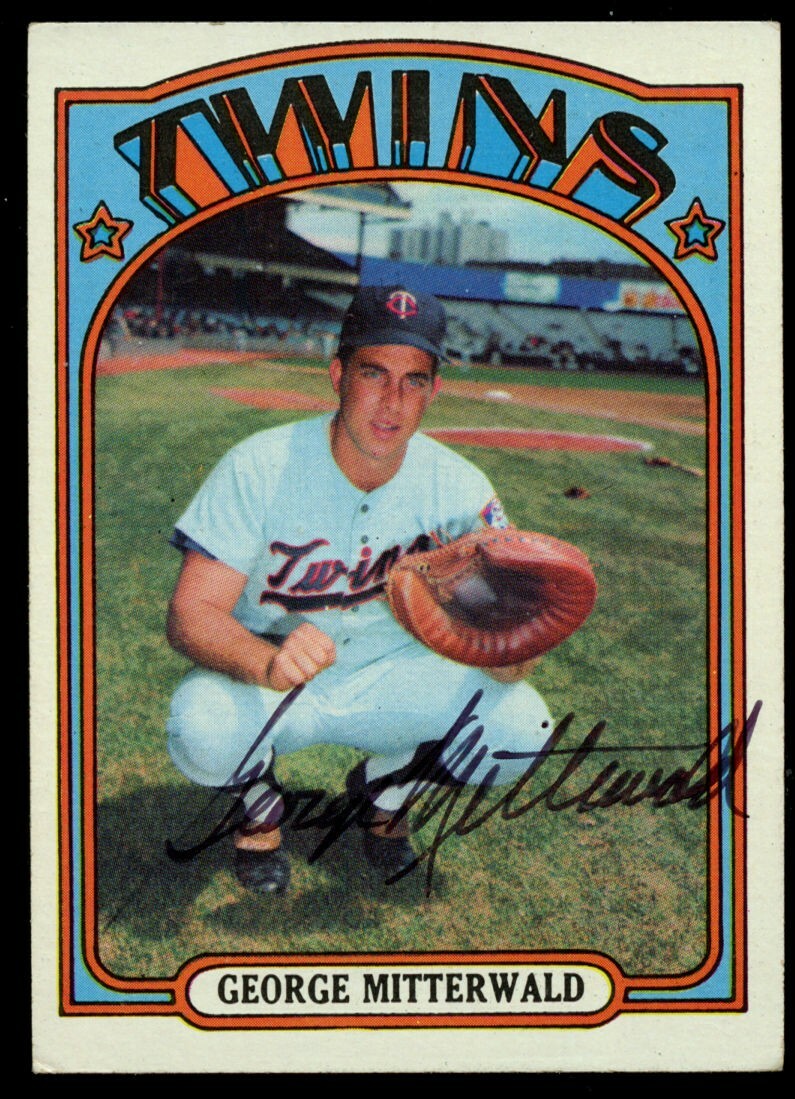 George Mitterwald #301 signed autograph auto 1972 Topps Baseball Trading Card