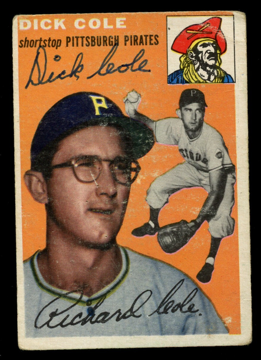 Dick Cole #84 signed autograph auto 1954 Topps Baseball Trading Card