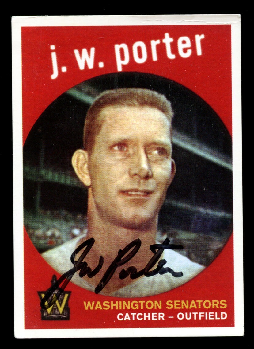 J.W. Porter signed autograph auto Canadian Baseball News Washingto Senators Card