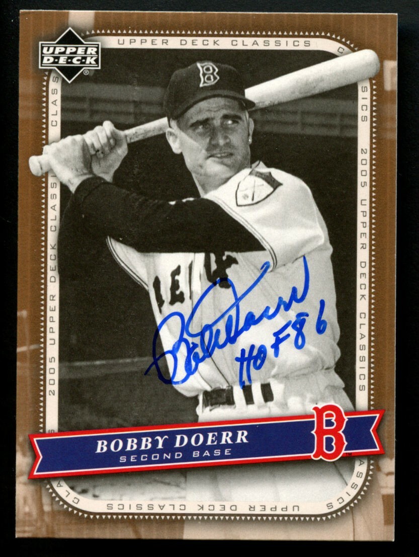 Bobby Doerr #12 signed autograph auto 2005 Upper Deck Classics Baseball Card ~