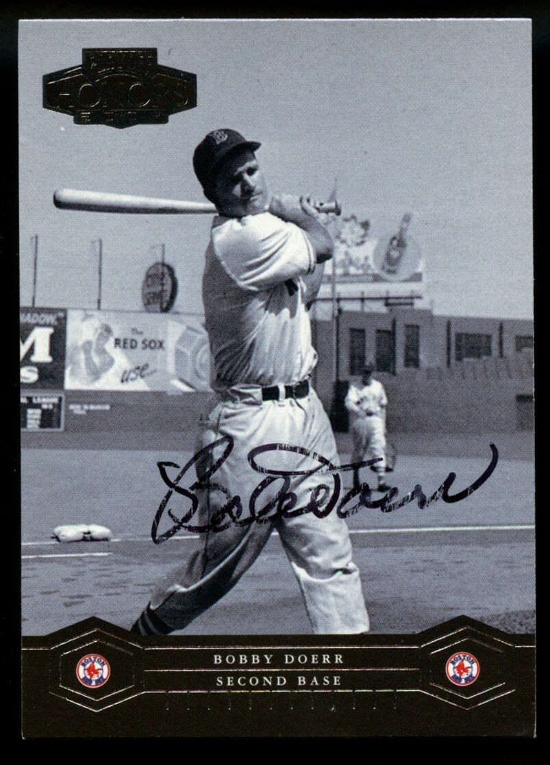 Bobby Doerr #33 signed autograph 2004 Donruss Playoff Honors Baseball Card ~