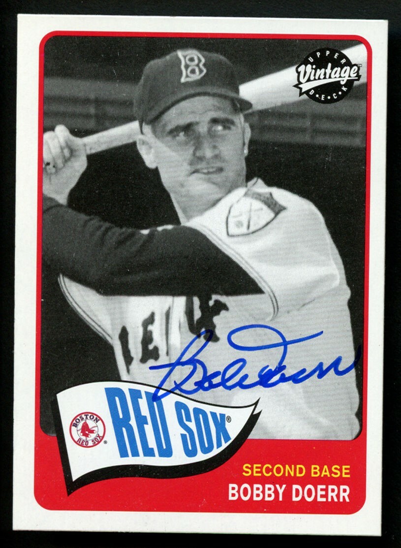 Bobby Doerr #163 signed autograph auto 2003 UD Vintage Baseball Card ~