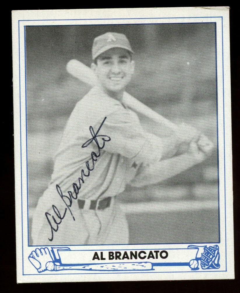 Al Brancato #22 signed autograph auto 1945 Play Ball TCMA 1983 Reprint Card ~