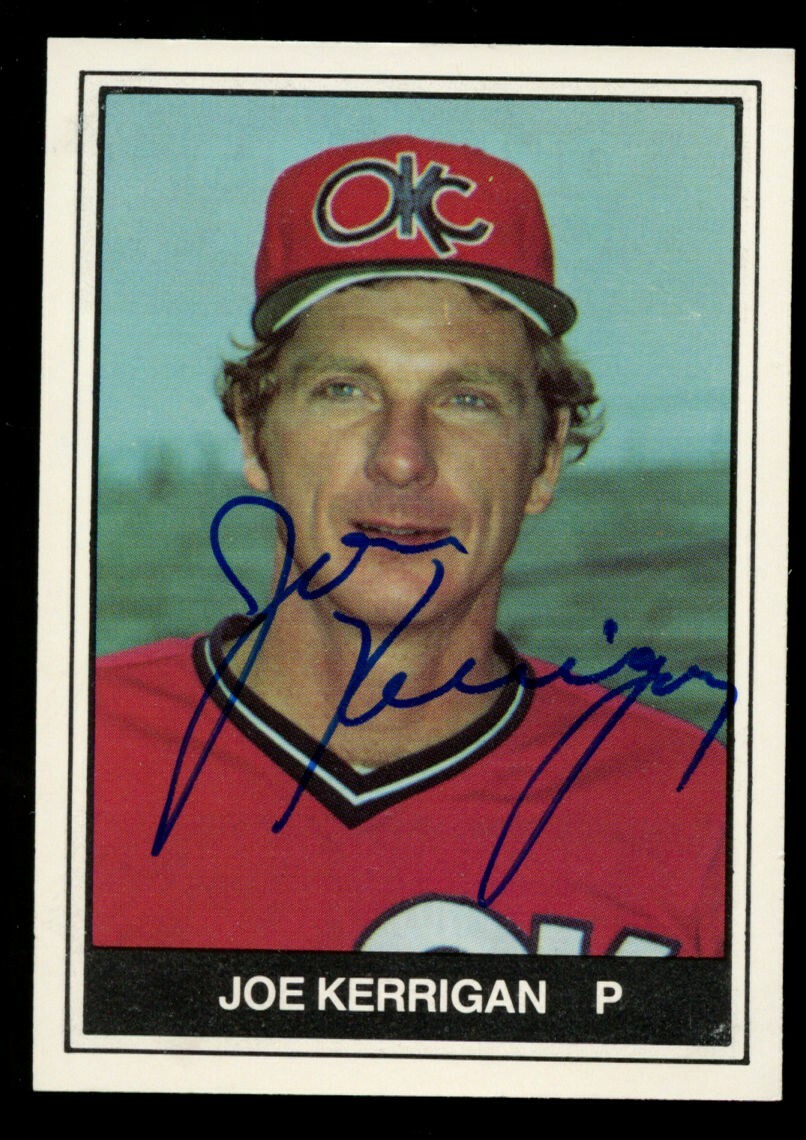 Joe Kerrigan #13 signed autograph 1982 TCMA Oklahoma City 89ers Baseball Card ~
