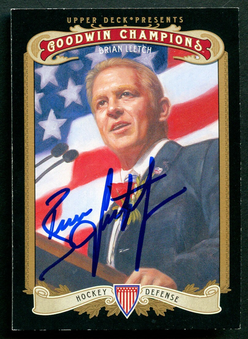 Brian Leetch #78 signed autograph auto 2012 UD Goodwin Champions Hockey Card