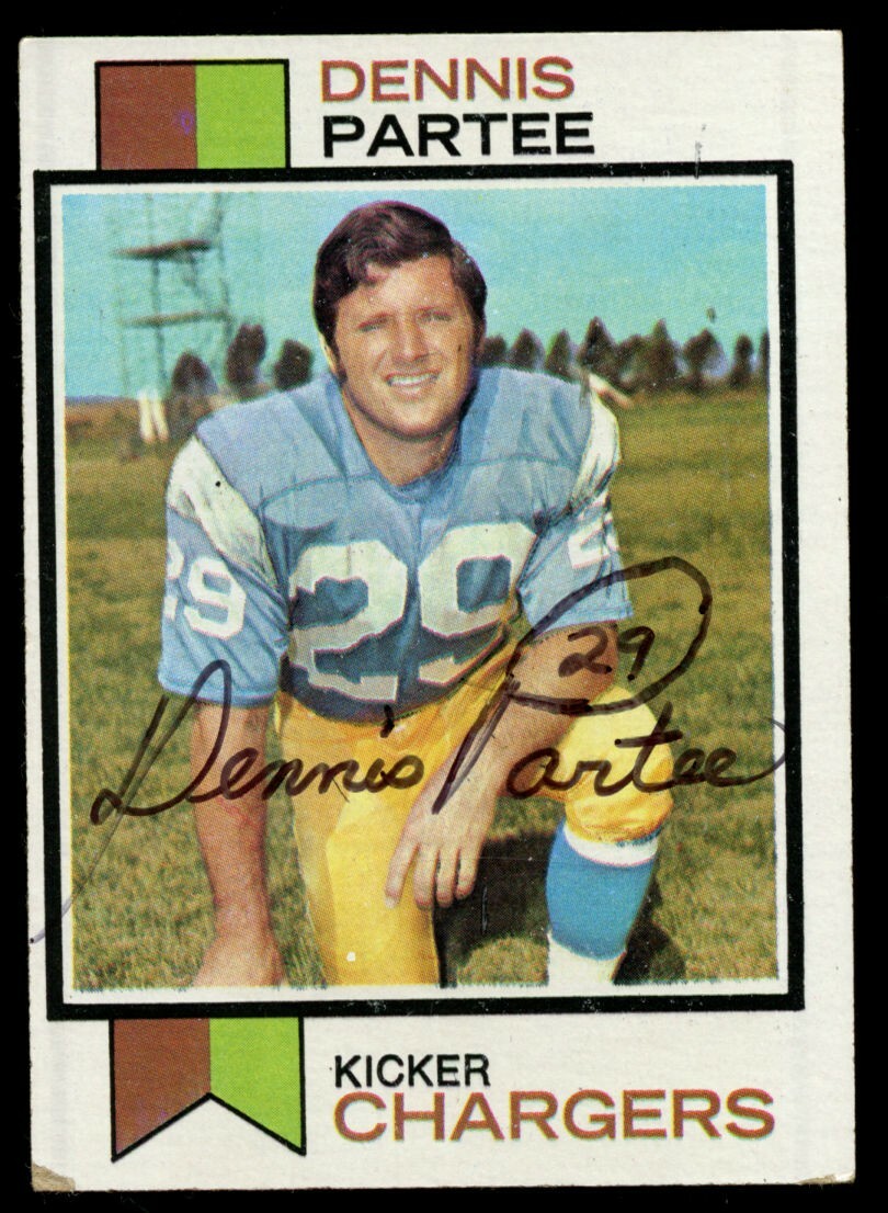 Dennis Partee #483 signed autograph auto 1973 Topps Football Trading Card