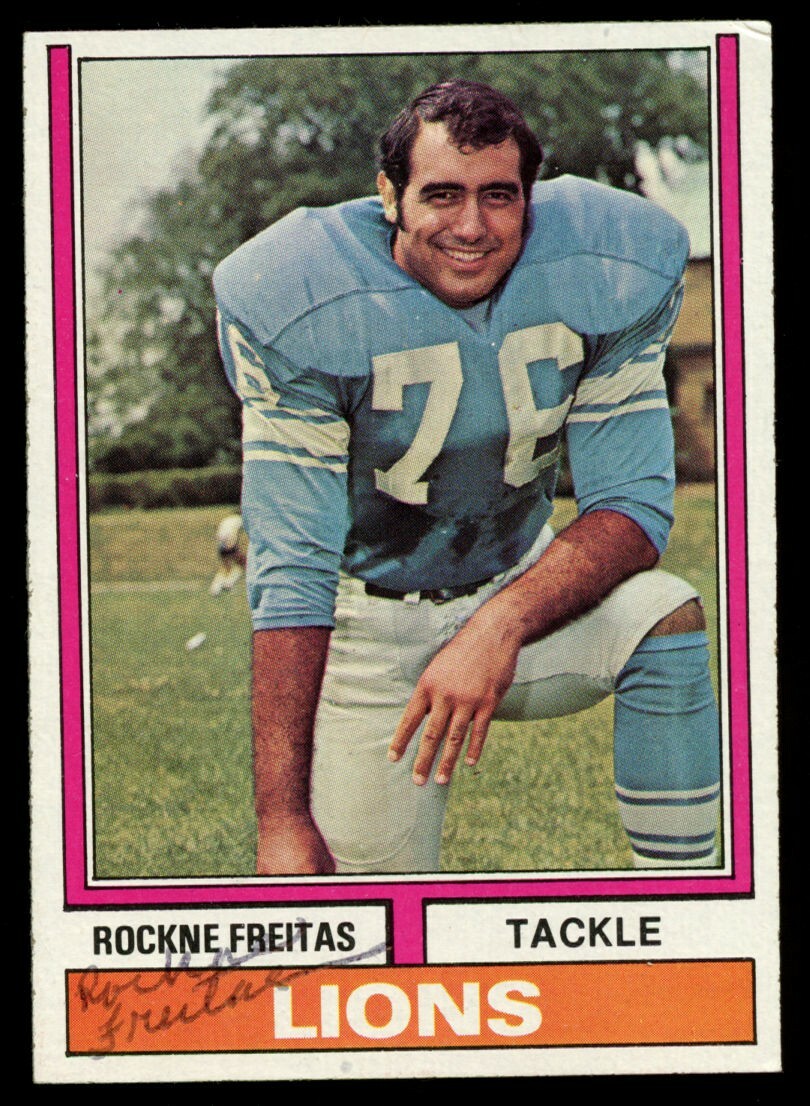 Rockne Freitas #497 signed autograph auto 1974 Topps Football Trading Card