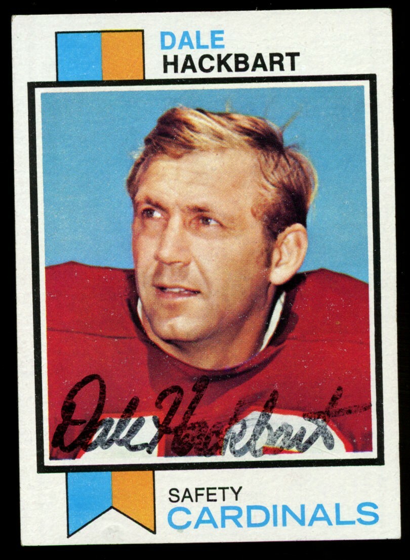 Dale Hackbart #428 signed autograph auto 1973 Topps Football Trading Card