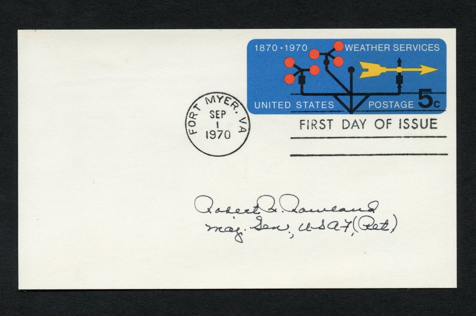 Robert R. Rowland d2003 signed autograph auto First Day Cover WWII ACE USAF