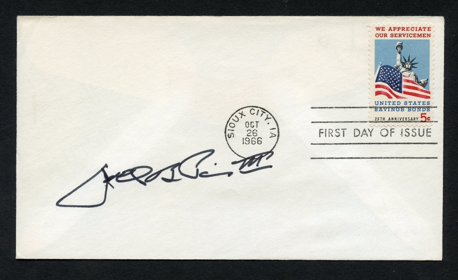 Joel B. Paris lll d2014 signed autograph auto First Day Cover WWII ACE USAAF