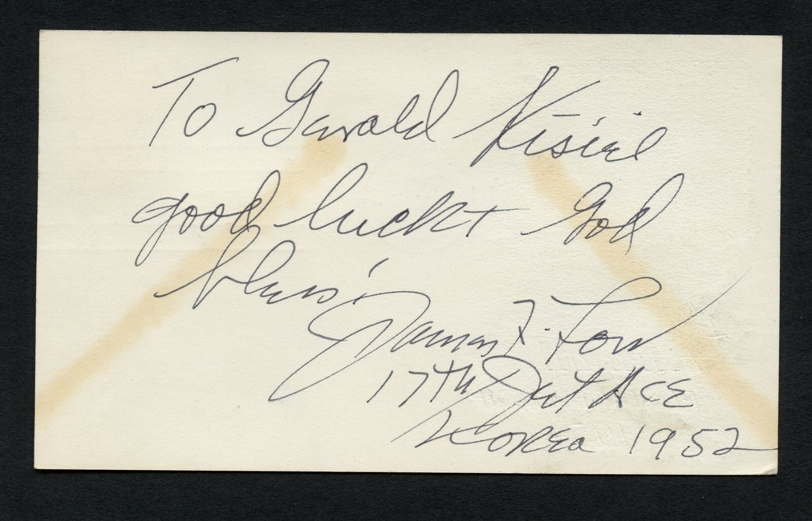 James F. Low d2017 signed autograph auto First Day Cover Korean War ACE