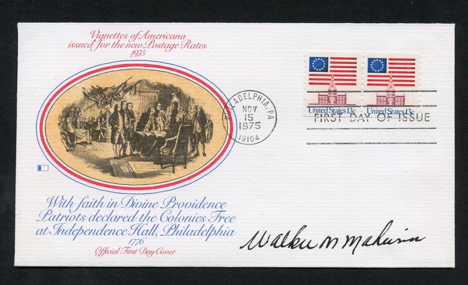 Walker M. Mahurin d2010 signed autograph auto First Day Cover WWII ACE USAAF
