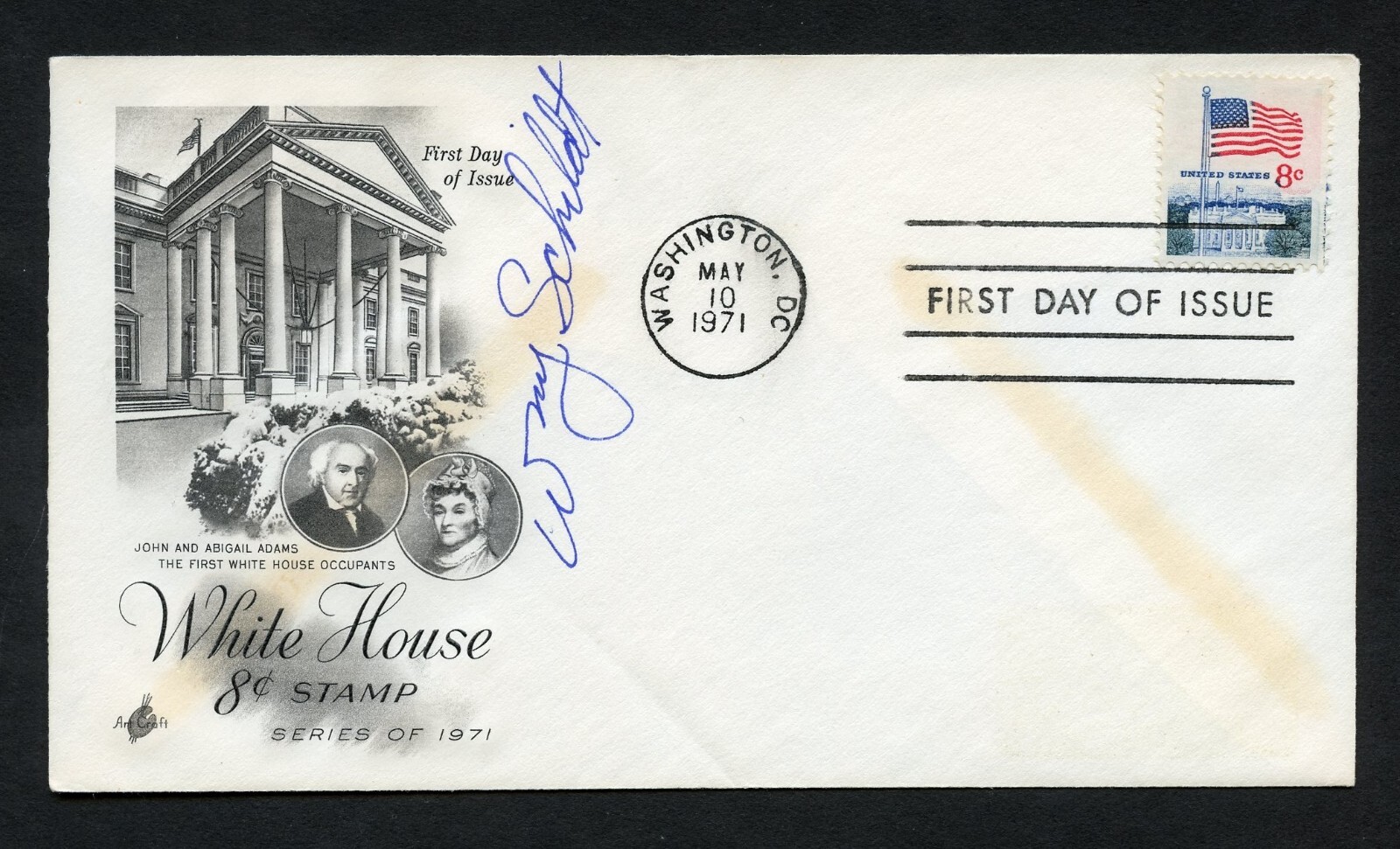 William J. Schildt d1999 signed autograph auto First Day Cover WWII ACE USAF
