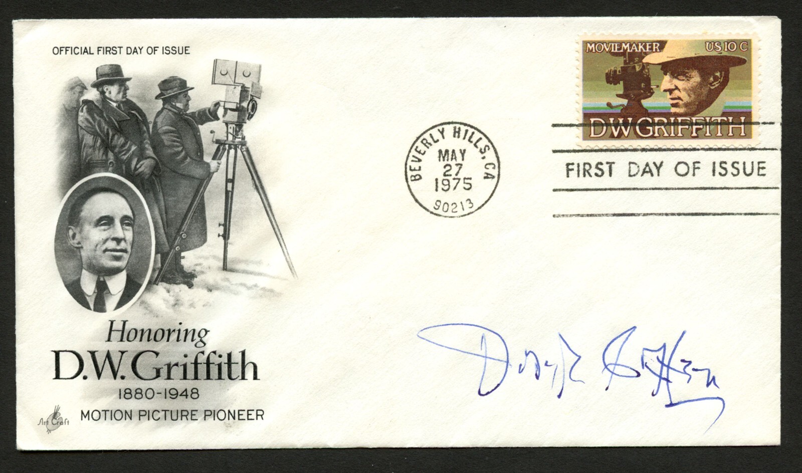 Joseph Cotten d1994 signed autograph FDC Citizen Kane / Journey into Fear BAS